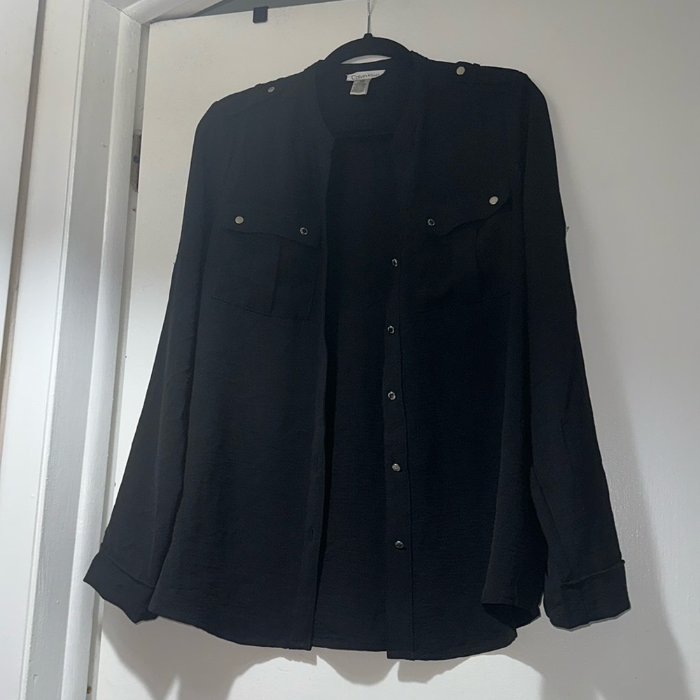 Calvin Klein Button Down Shirt Roll Up Sleeve